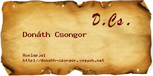 Donáth Csongor névjegykártya