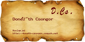 Donáth Csongor névjegykártya