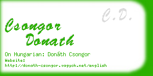 csongor donath business card